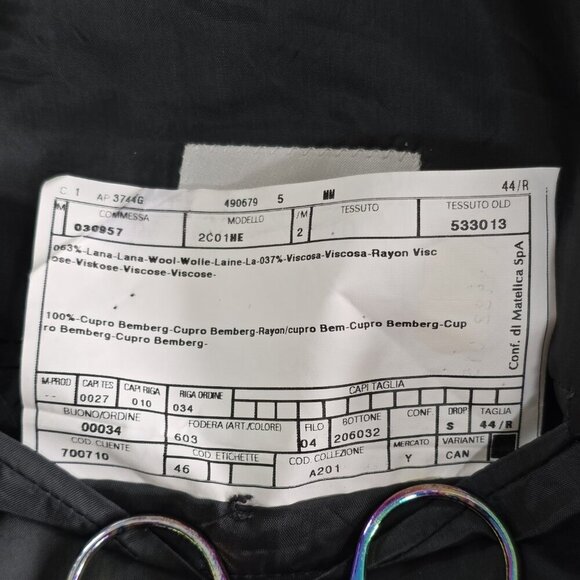 Armani Collezione Blazer Men US 44R Gray Wool Blend Lined 2B Double Vented Italy - Picture 13 of 16